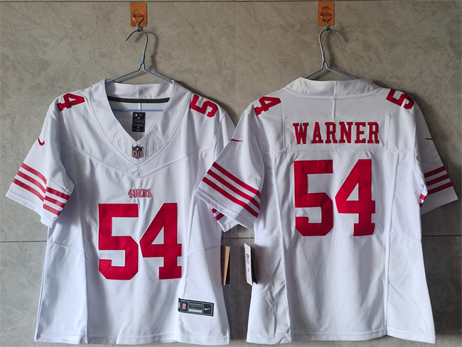 Women's San Francisco 49ers #54 Fred Warner White F.U.S.E Vapor Untouchable Stitched Jersey(Run Small)